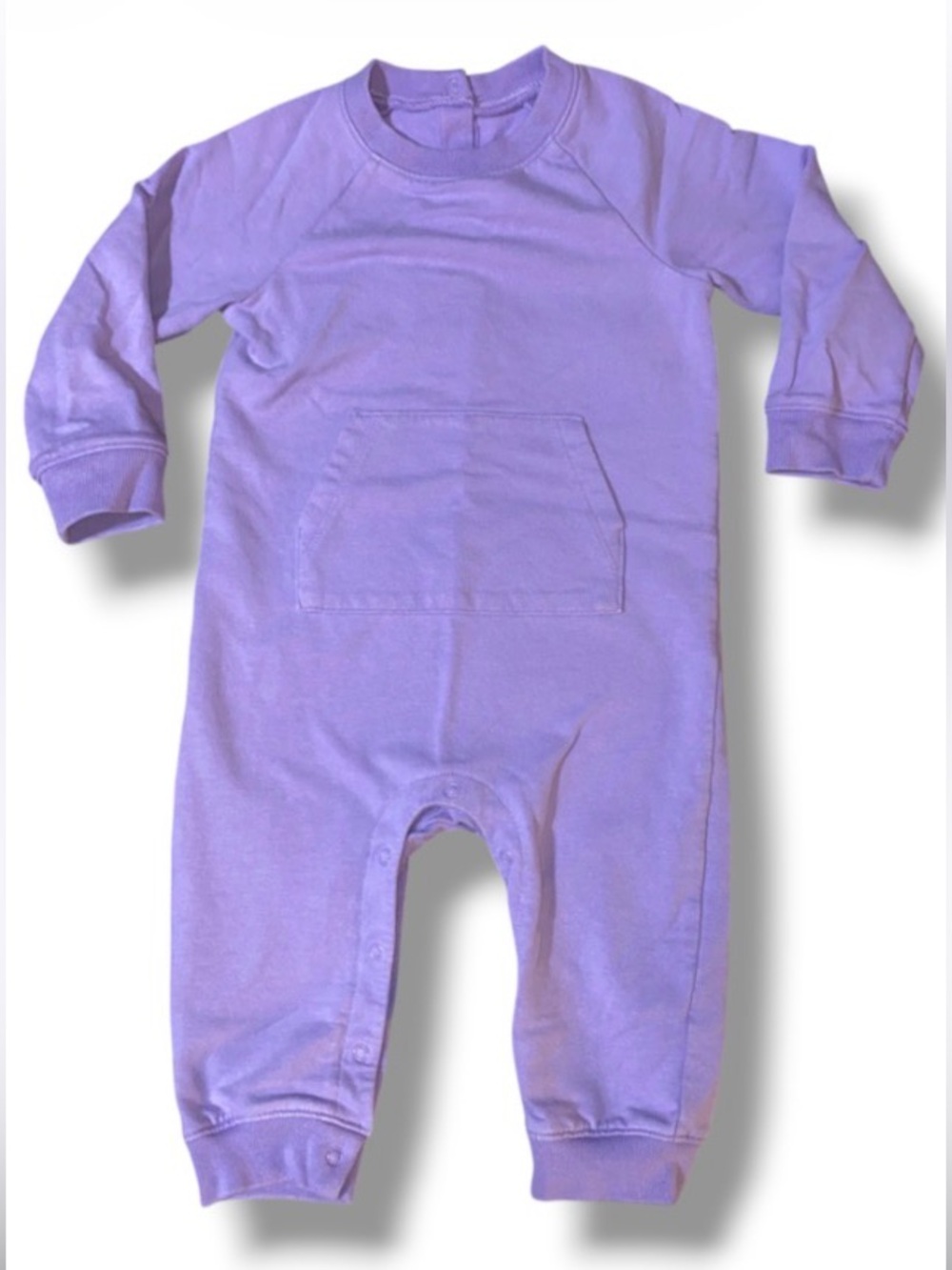 Primary baby Sweatshirt Romper in Iris NWOT